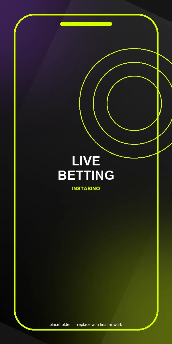 Instasino app – live betting screen